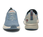 Front and back view on KURU Footwear FLUX Men's Sneaker in Dove Gray/Blue Fog