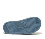Close-up of the bottom of the heel on the KURU Footwear MOMENT Women's Sandal in Blue Fog-White
