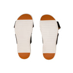 Detail of the sole pattern on the KURU Footwear BREEZE Women's Slide Sandal in JetBlack-White-Gum