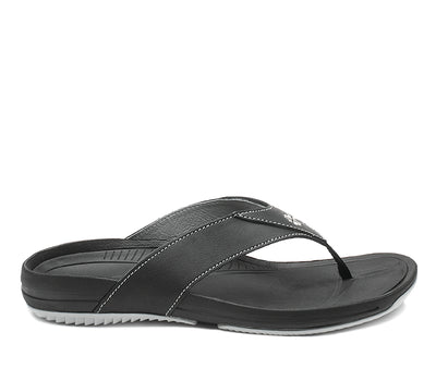 Outside profile details on the KURU Footwear KALA Women's Sandal in JetBlack-FogGray