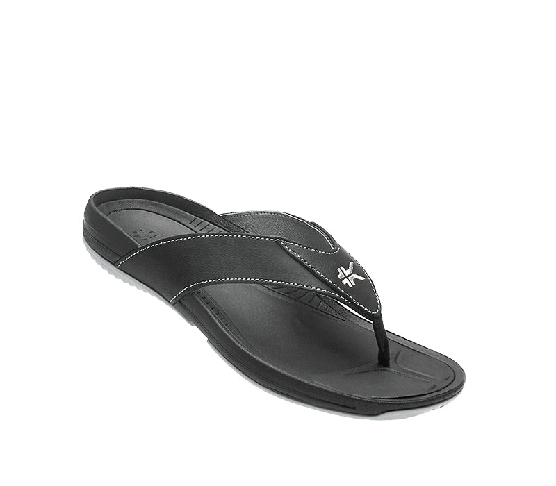 Toe touch view on KURU Footwear KALA Women's Sandal in JetBlack-FogGray