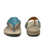 Front and back view on KURU Footwear SUOMI Women's Sandal in WaileaBlue-FadedBrown