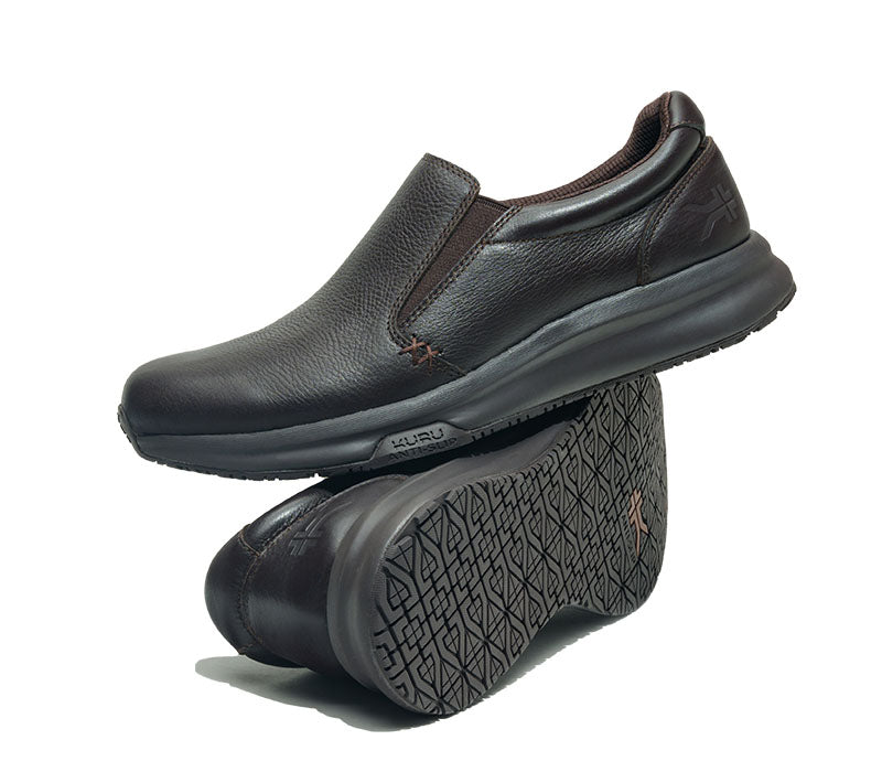 Stacked view of  KURU Footwear KIVI WIDE 2 Men's Slip-on Shoe in Espresso Brown