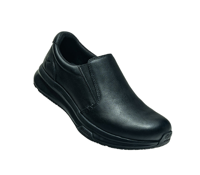Toe touch view on KURU Footwear KIVI 2 Women's Slip-on Shoe in Jet Black