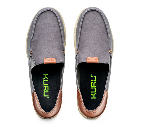Top view of KURU Footwear PACE Men's Slip-on Shoe in SmokeGray