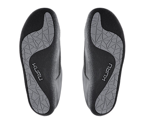 Detail of the sole pattern on the KURU Footwear DRAFT Men's Slipper in JetBlack