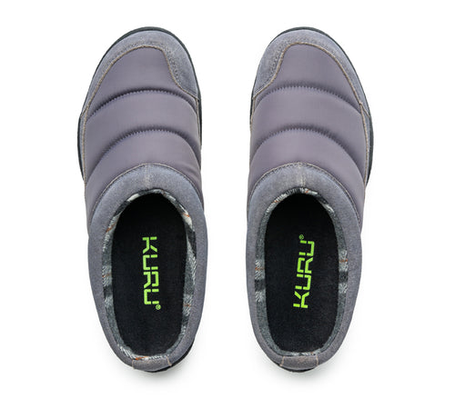 Top view of KURU Footwear DRAFT Men's Slipper in SlateGray-Black
