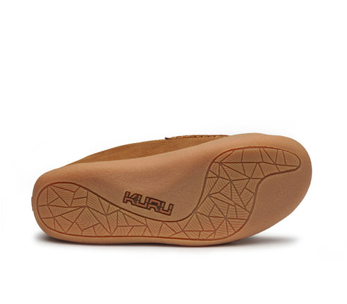 Detail of the sole pattern on the KURU Footwear LOFT Men's Slipper in Chestnut-Gum