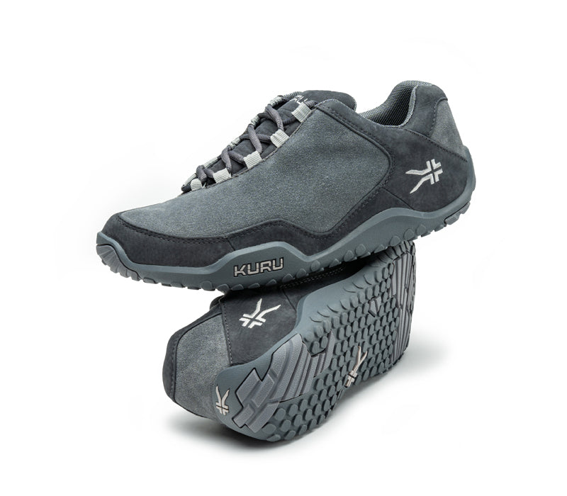 Stacked view of  KURU Footwear CHICANE WIDE Men's Trail Hiking Shoe in LeadGray-SlateGray