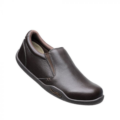 Toe touch view on KURU Footwear KIVI Men's Slip-on Shoe in EspressoBrown