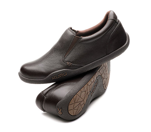 Stacked view of  KURU Footwear KIVI Men's Slip-on Shoe in EspressoBrown