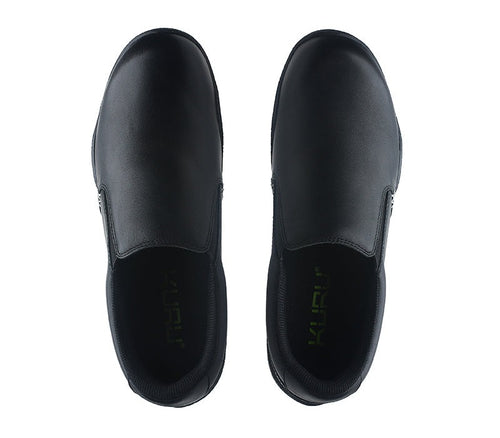 Top view of KURU Footwear KIVI Women's Slip-on Shoe in JetBlack-FogGray