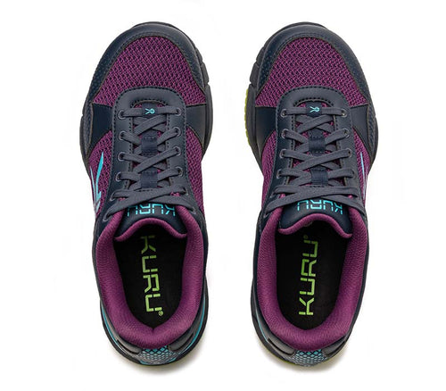 Top view of KURU Footwear QUANTUM 2.0 Women's Fitness Sneaker in Electric Grape/Midnight Blue