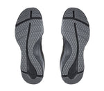 Detail of the sole pattern on the KURU Footwear QUANTUM WIDE Men's Fitness Sneaker in JetBlack-Charcoal