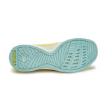 Detail of the sole pattern on the KURU Footwear STRIDE Women's Slip-on Sneaker in YellowBurst-Confetti