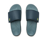 Top view of KURU Footwear MOMENT Men's Sandal in Midnight Blue/Pale Lime