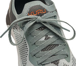 Close-up of the material on the KURU Footwear FLUX Women's Sneaker in Smoke Gray/Orange Spice