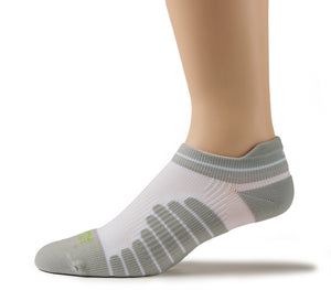 Inside profile details on the KURU Footwear SPARC 2.0 Ankle Sock in White