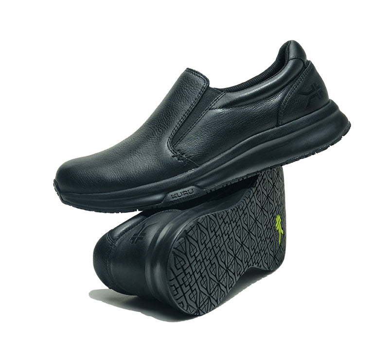 Stacked view of  KURU Footwear KIVI WIDE 2 Women's Slip-on Shoe in Jet Black