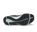 Detail of the sole pattern on the KURU Footwear QUANTUM WIDE Men's Fitness Sneaker in JetBlack-FogGray-ClassicBlue