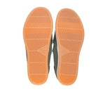 Detail of the sole pattern on the KURU Footwear PACE Men's Slip-on Shoe in OliveGreen-RichWalnut