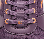 Close-up of the material on the KURU Footwear QUANTUM WIDE Women's Fitness Sneaker in VioletStorm-BlackberrySorbet-Copper