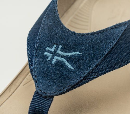 Close-up of the material on the KURU Footwear KALA Women's Sandal in IndigoBlue
