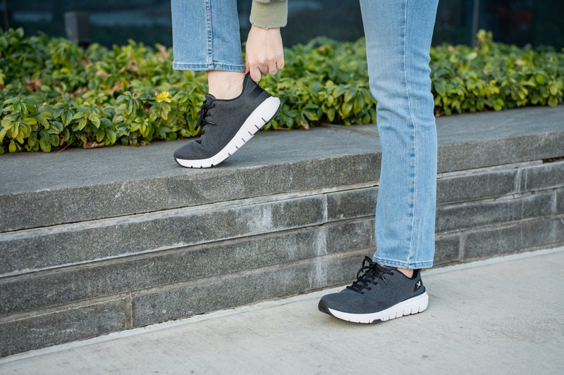 KURU Footwear's FLEX VIA sneakers - Individual showcasing the flexibility of the sole