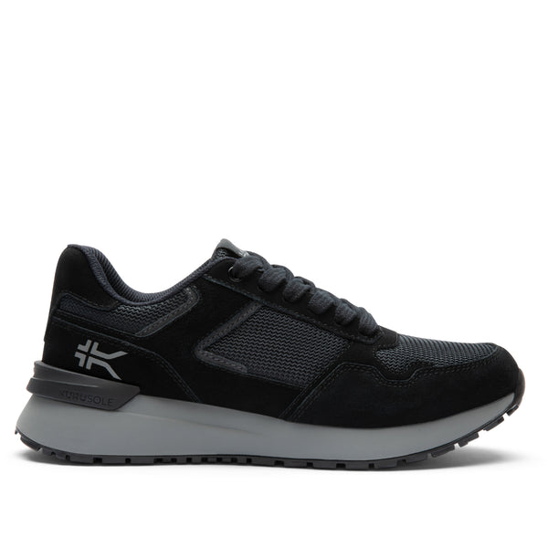 KURU APOGEE Unisex Sneaker in Jet Black-Storm Gray.