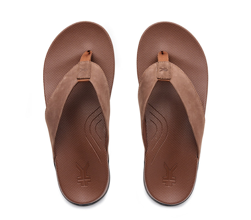 Top view of KURU Footwear KALA 2.0 Men's Sandal in Cocoa Brown