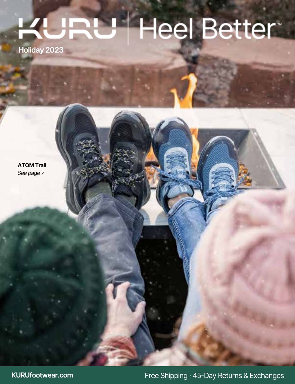 Cover page from Holiday's 2023 KURU Footwear Catalog
