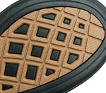 Close-up of the sole on the KURU Footwear MESA Women's Multi-Strap Sandal in Jet Black 
