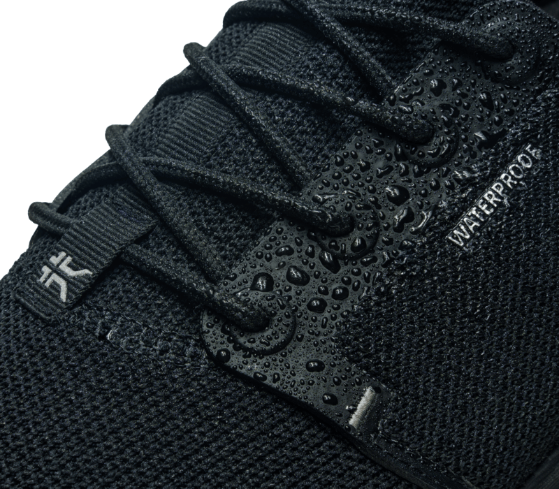 Close-up of the material on the KURU Footwear ATOM Waterproof in Jet Black
