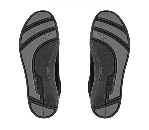 Detail of the sole pattern on the KURU Footwear LUNA Women's Chelsea Boot in JetBlack