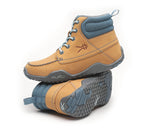 Stacked view of  KURU Footwear QUEST Women's Hiking Boot in GoldenWheat-SlateGray-BlueHaze