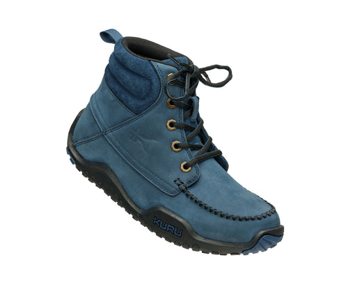 Toe touch view on KURU Footwear QUEST Women's Hiking Boot in MountainBlue-Black