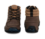 Front and back view on KURU Footwear QUEST Women's Hiking Boot in MustangBrown-Black