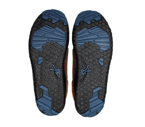 Detail of the sole pattern on the KURU Footwear QUEST Women's Hiking Boot in MustangBrown-Black