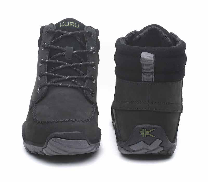 Front and back view on KURU Footwear QUEST Men's Hiking Boot in SmokestackBlack
