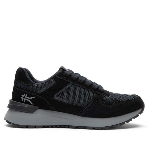 KURU APOGEE Unisex Sneaker in Jet Black-Storm Gray.