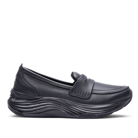 Best Dress Shoe for Plantar Fasciitis, Slip-On, All-Day Comfort & Heel Support, Women's Leather Size 5-12 Black ATOM 2 Vella, Office & Travel