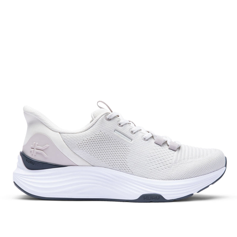 KURU ATOM 2 Waterproof Unisex Sneaker in Bone Gray-Lead Gray.