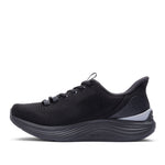 Inner side profile of the KURU ATOM 2 Waterproof Unisex Sneaker in Jet Black-Lead Gray.