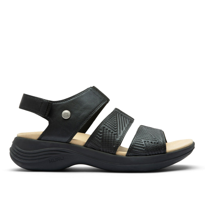 KURU CODA Muse Women's Sandal in Jet Black.