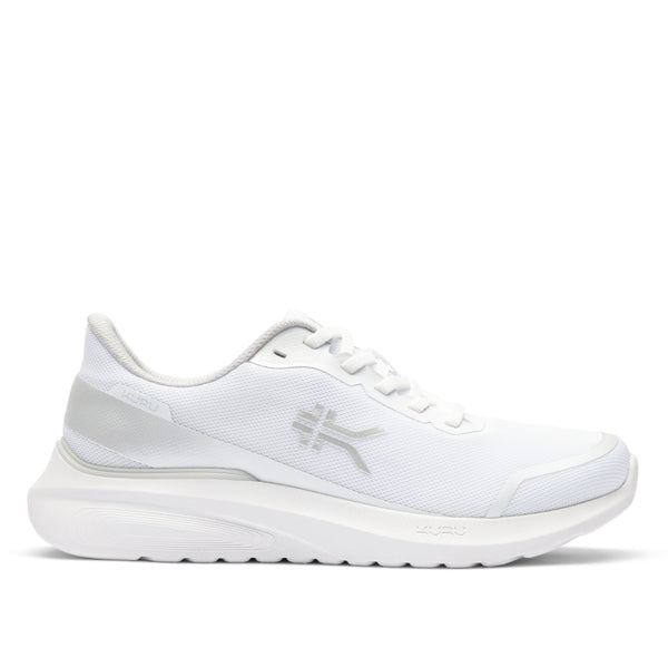 KURU DASH Vanta Unisex Athletic Sneaker in Bright White-Silver.
