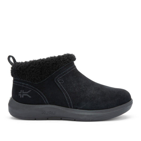 KURU DRAFT Lahti Women's Slipper in Jet Black.