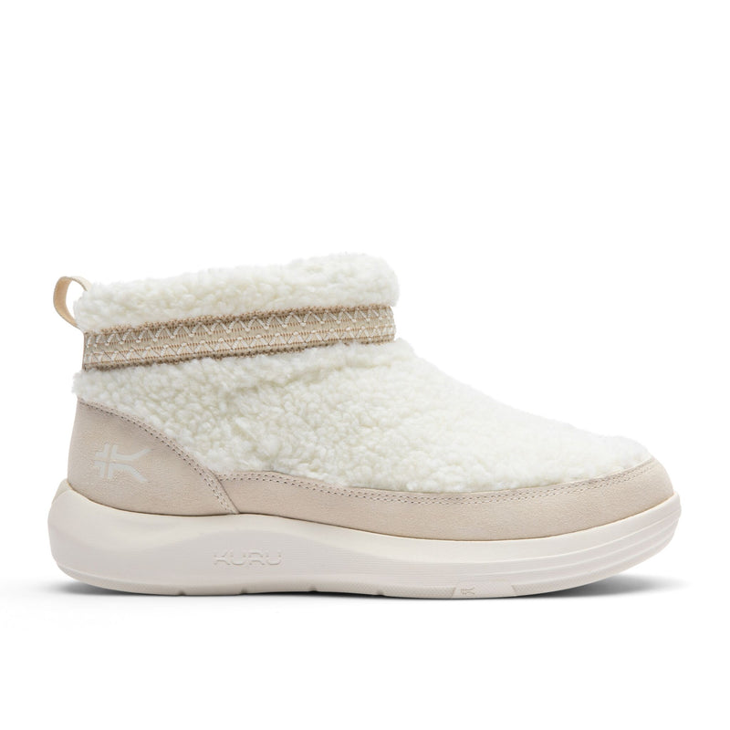 KURU DRAFT Lahti Women's Cozy Boot in Winter Cream-Ashwood, lateral view.