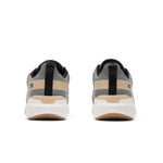 Back view of the KURU FLEX Via Waterproof Unisex Sneakers in Pewter Gray-Salt White, showing the heel counters.
