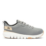 KURU FLEX Via Waterproof Unisex Sneaker in Pewter Gray-Salt White.