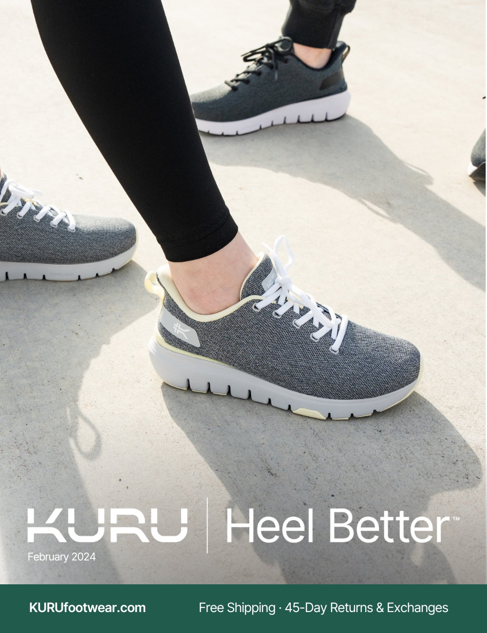 Front Page of Febuary's Catalog of KURU Footwear